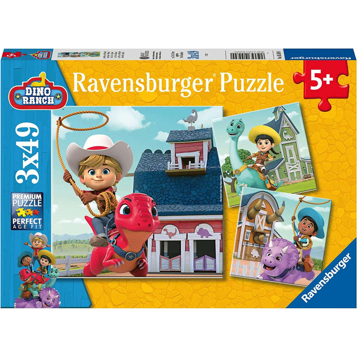 Toys N Tuck:Ravensburger 3 x 49pc Puzzles Dino Ranch,Ravensburger