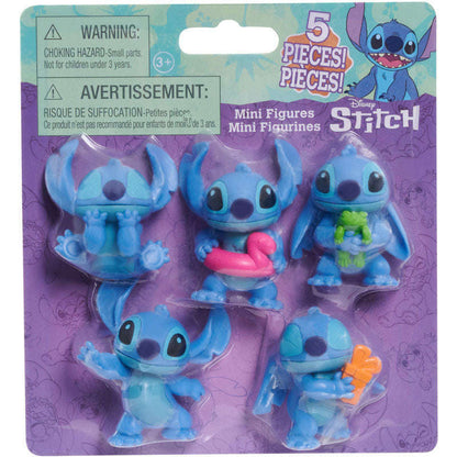 Toys N Tuck:Disney Stitch Collectible Mini Figures 5 Pack,Disney Lilo & Stitch