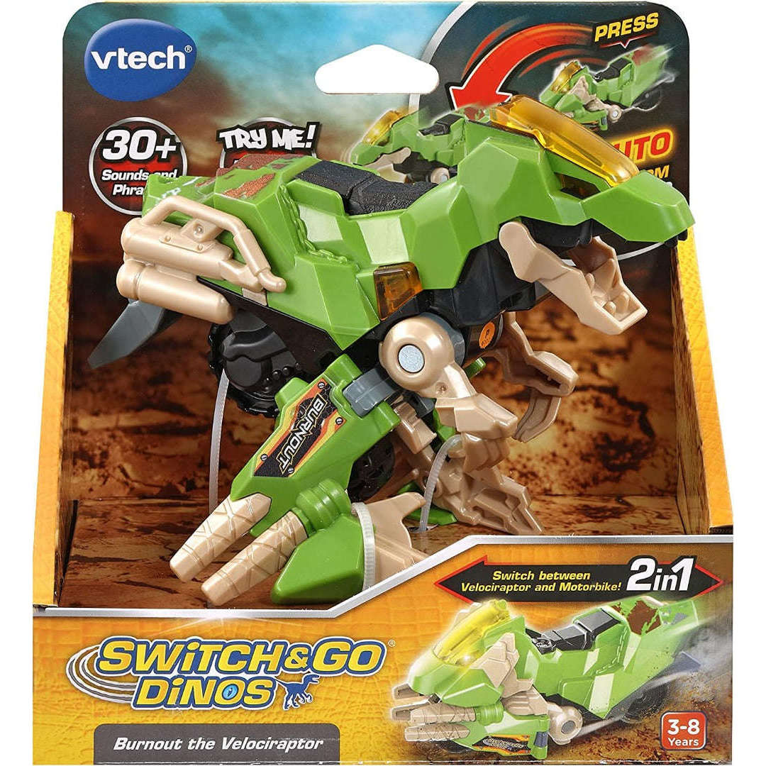 Toys N Tuck:Vtech Switch & Go Dinos Burnout the Velociraptor,Vtech