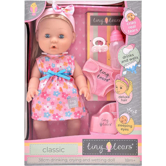 Toys N Tuck:Tiny Tears - Classic Crying And Wetting Doll,Tiny Tears