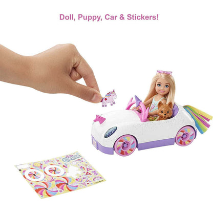 Toys N Tuck:Barbie Chelsea Doll & Unicorn Car,Barbie