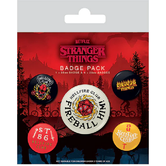 Toys N Tuck:Badge Pack - Stranger Things 4 (Hellfire Club),Pyramid International