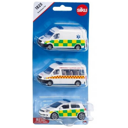 Toys N Tuck:Siku 1825 3 Vehicle Pack - Ambulance Set,siku