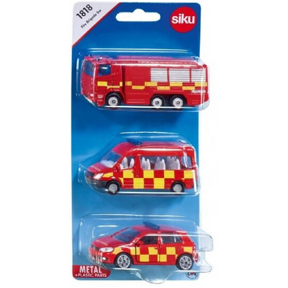 Toys N Tuck:Siku 1818 3 Vehicle Pack - Fire Brigade Set,siku