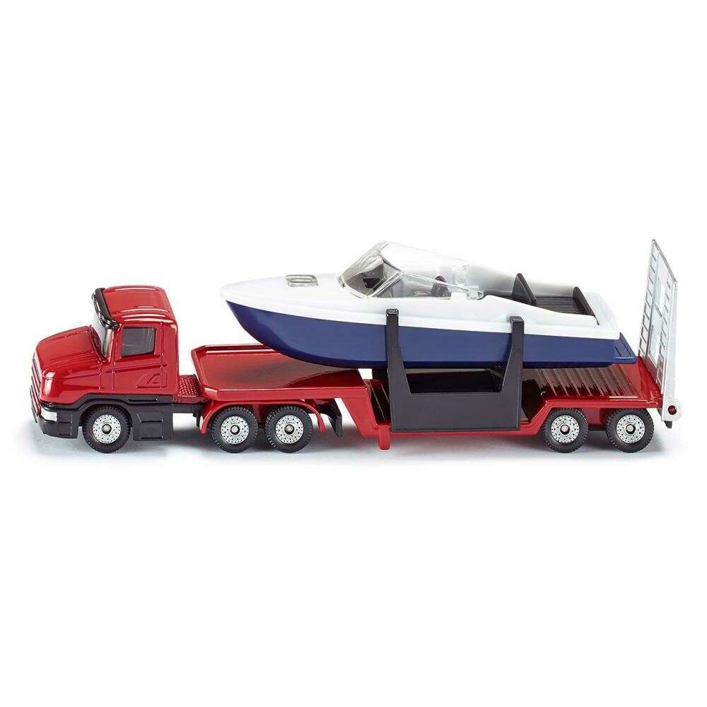 Toys N Tuck:Siku 1613 Low Loader With Boat,siku