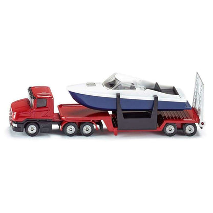 Toys N Tuck:Siku 1613 Low Loader With Boat,siku