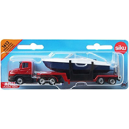 Toys N Tuck:Siku 1613 Low Loader With Boat,siku