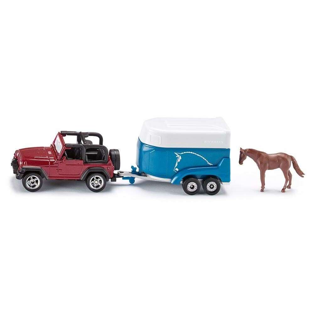 Toys N Tuck:Siku 1651 Jeep With Horse Trailer,siku