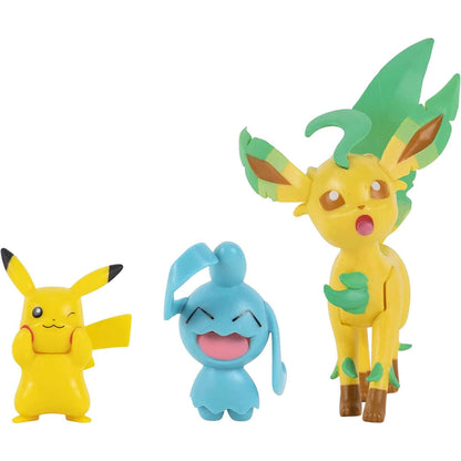 Toys N Tuck:Pokemon Battle Figure Set - Pikachu Wynaut Leafeon,Pokemon