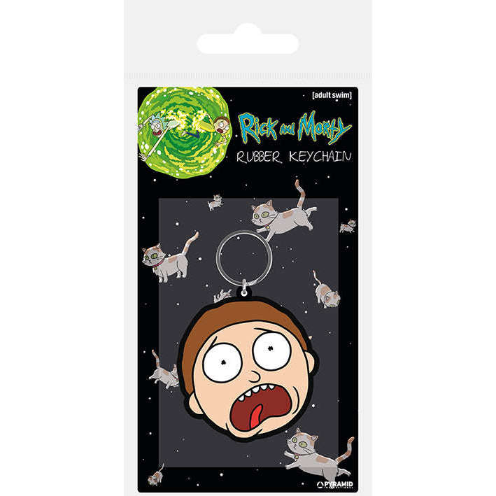 Toys N Tuck:Rubber Keychain - Rick and Morty (Morty Terrified Face),Rick and Morty