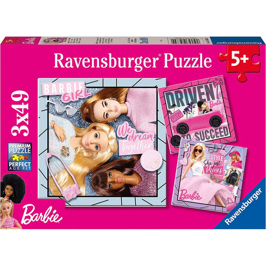 Toys N Tuck:Ravensburger 3 x 49pc Puzzles Barbie,Barbie
