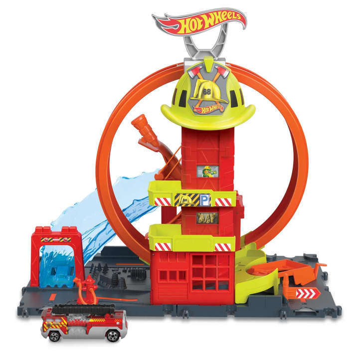 Toys N Tuck:Hot Wheels City Super Loop Fire Station,Hot Wheels