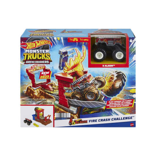 Toys N Tuck:Hot Wheels Monster Trucks Arena Smashers Fire Crash Challenge,Hot Wheels