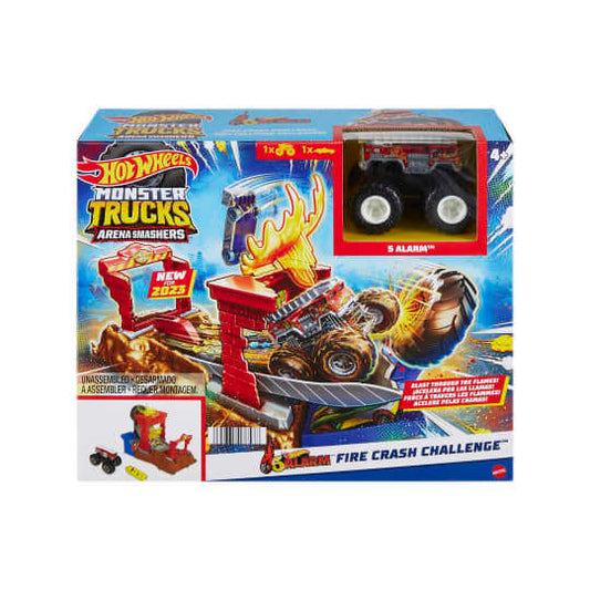 Toys N Tuck:Hot Wheels Monster Trucks Arena Smashers Fire Crash Challenge,Hot Wheels