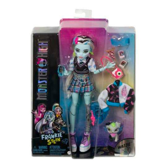 Toys N Tuck:Monster High Frankie Stein With Watzie,Monster High