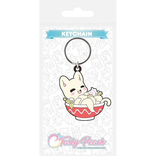 Toys N Tuck:Rubber Keychain - Tasty Peach (Udon Kitty),Tasty Peach