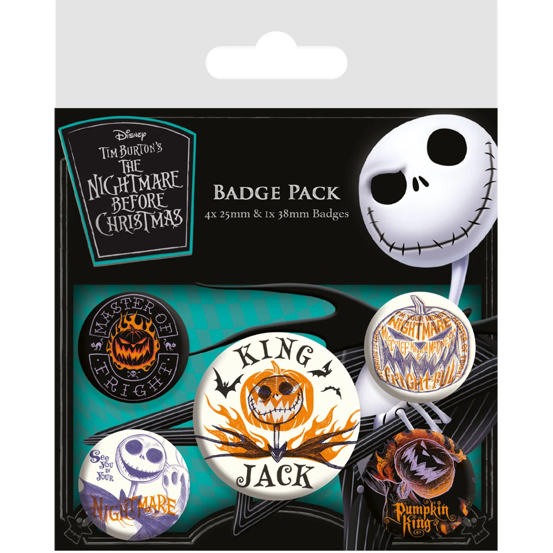 Toys N Tuck:Badge Pack - The Nightmare Before Christmas (Colourful Shadows),Pyramid International