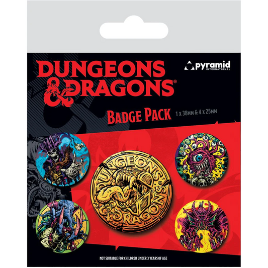 Toys N Tuck:Badge Pack - Dungeons & Dragons (Beastly),Pyramid International