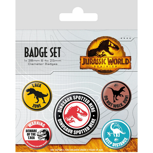 Toys N Tuck:Badge Pack - Jurassic World: Dominion (Warning Signs),Jurassic World