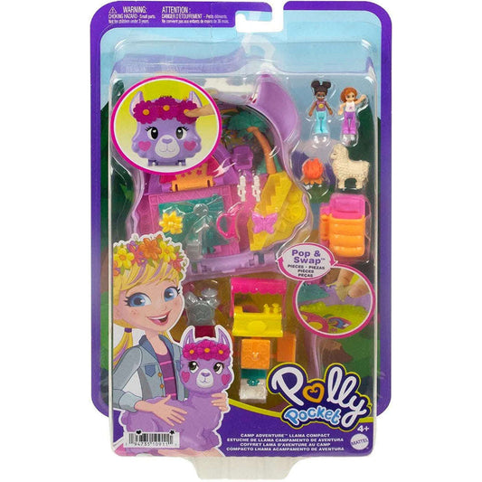 Toys N Tuck:Polly Pocket Camp Adventure Llama Compact,Polly Pocket