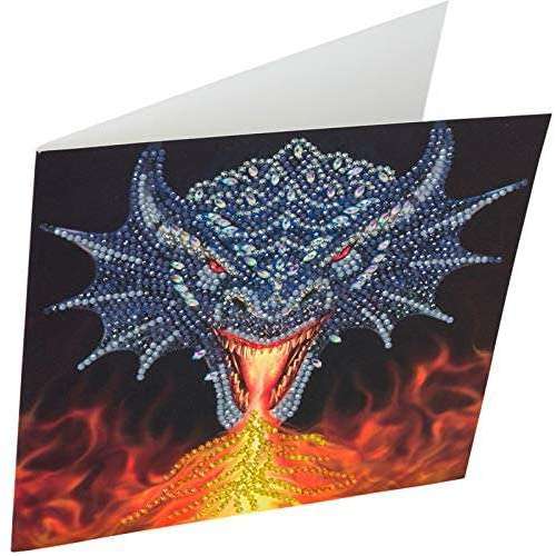Toys N Tuck:Crystal Art Card Kit - Dragon Fire Head,Crystal Art