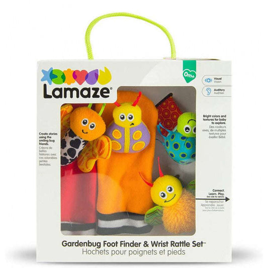 Toys N Tuck:Lamaze Gardenbug Foot Finder & Wrist Rattle Set,Lamaze