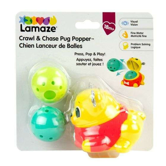 Toys N Tuck:Lamaze Crawl & Chase Pug Popper,Lamaze