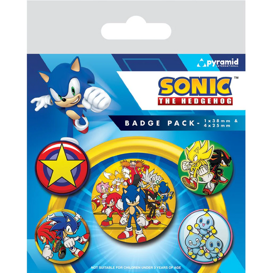 Toys N Tuck:Badge Pack - Sonic The Hedgehog (Speed Team),Sonic The Hedgehog