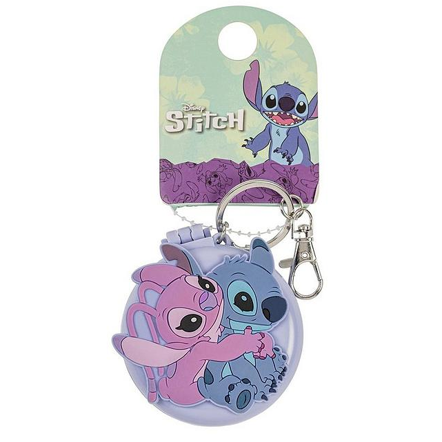 Toys N Tuck:Disney Stitch Compact Mirror and Hairbrush Keychain,Disney