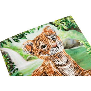 Toys N Tuck:Crystal Art Card Kit - Tiger Cub,Crystal Art