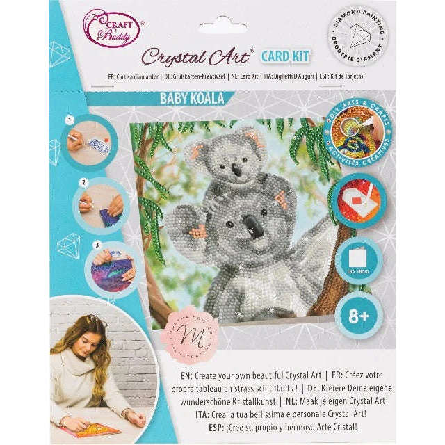 Toys N Tuck:Crystal Art Card Kit - Baby Koala,Crystal Art