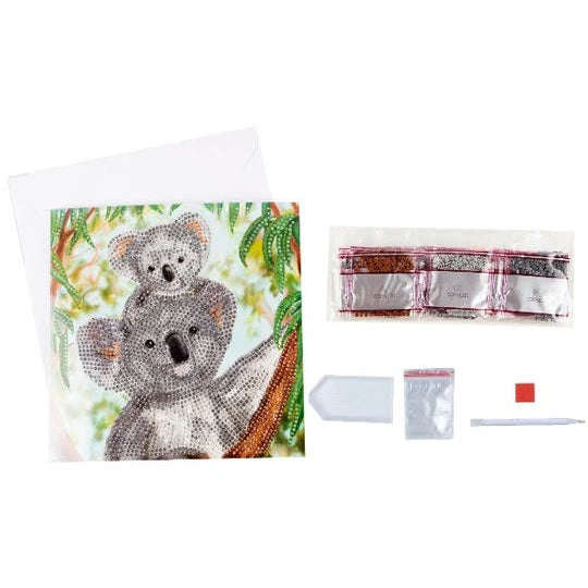 Toys N Tuck:Crystal Art Card Kit - Baby Koala,Crystal Art