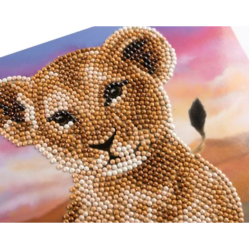 Toys N Tuck:Crystal Art Card Kit - Lion Cub,Crystal Art