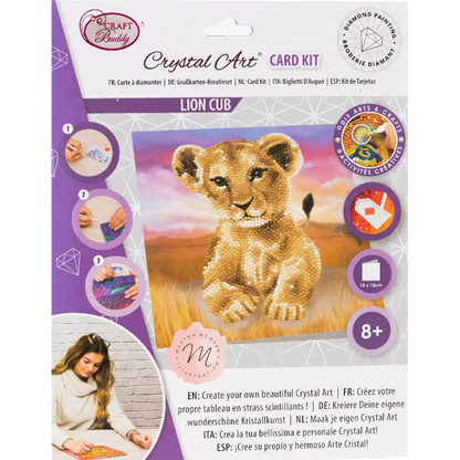 Toys N Tuck:Crystal Art Card Kit - Lion Cub,Crystal Art