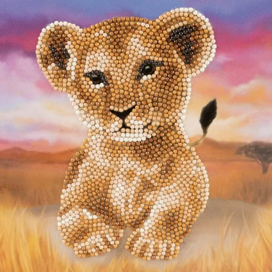 Toys N Tuck:Crystal Art Card Kit - Lion Cub,Crystal Art