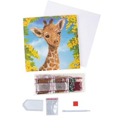 Toys N Tuck:Crystal Art Card Kit - Baby Giraffe,Crystal Art