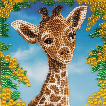 Toys N Tuck:Crystal Art Card Kit - Baby Giraffe,Crystal Art