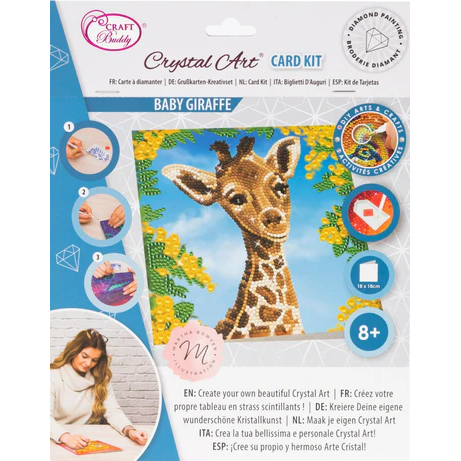 Toys N Tuck:Crystal Art Card Kit - Baby Giraffe,Crystal Art