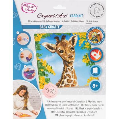 Toys N Tuck:Crystal Art Card Kit - Baby Giraffe,Crystal Art