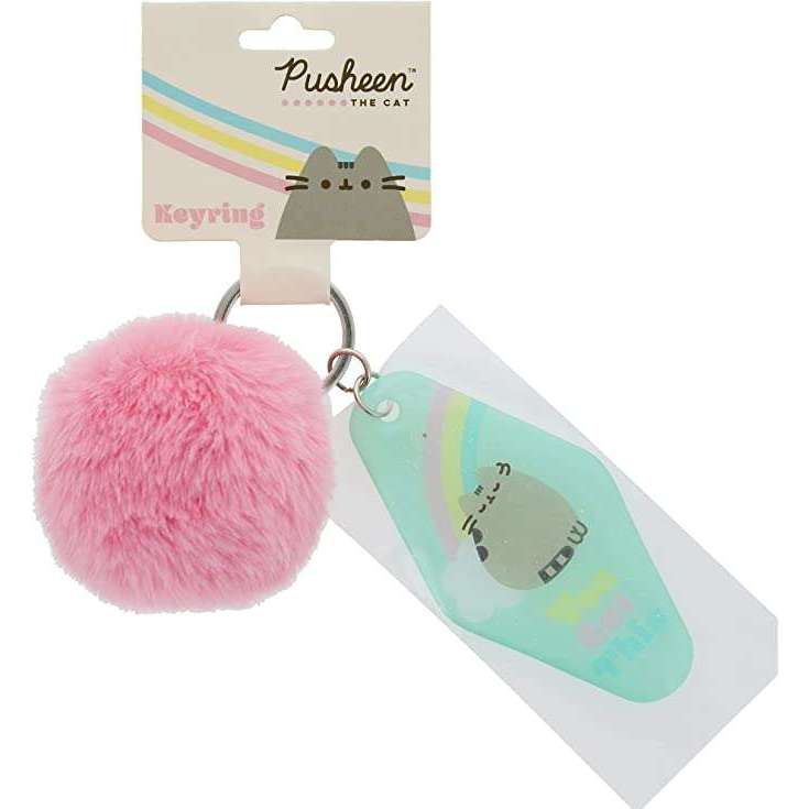 Toys N Tuck:Pusheen Pom Pom Keychain,Pusheen