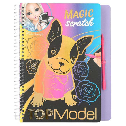 Toys N Tuck:Depesche Top Model Magic Scratch Book - Jill And Chocolate,Top Model