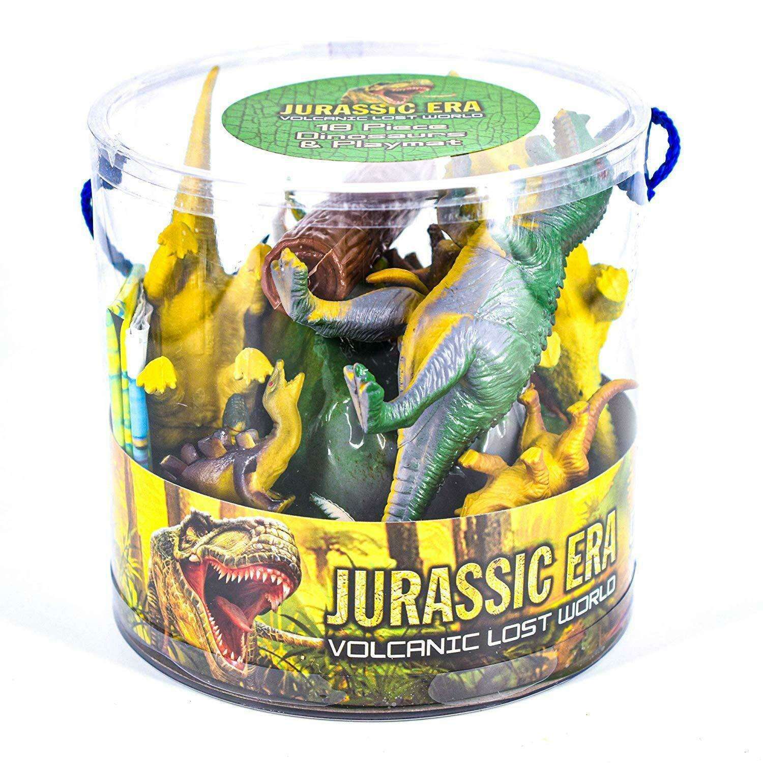 Toys N Tuck:Jurassic Era 18 Piece Dinosaurs Play Set in Tub,Kandy Toys