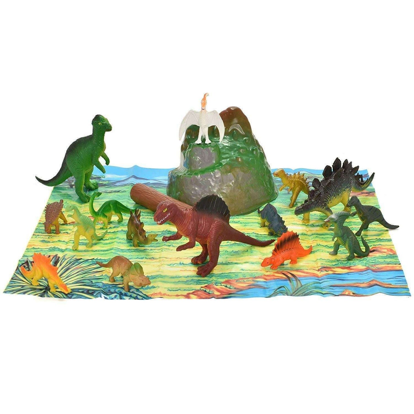 Toys N Tuck:Jurassic Era 18 Piece Dinosaurs Play Set in Tub,Kandy Toys