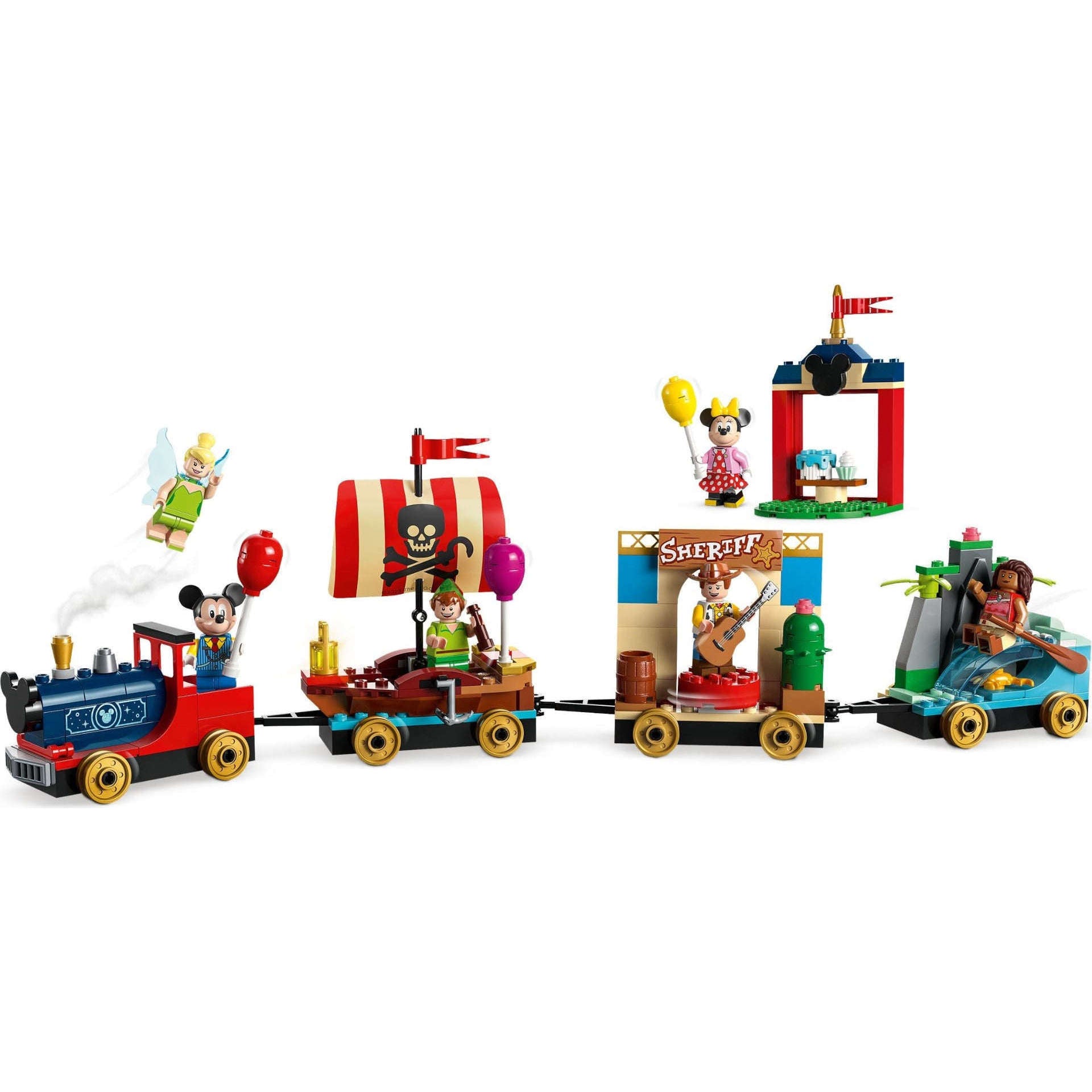 LEGO Disney 43212 - Le train en fête de Disney Jouet Enfants 4 Ans avec  Vaiana, Woody, Peter Pan et les Wagons de la Fée Clochette plus Mickey et  Minnie Mouse, 100ème