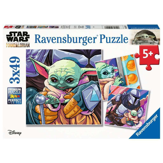 Toys N Tuck:Ravensburger 3 x 49pc Puzzles The Mandalorian: Grogu Moments,Star Wars