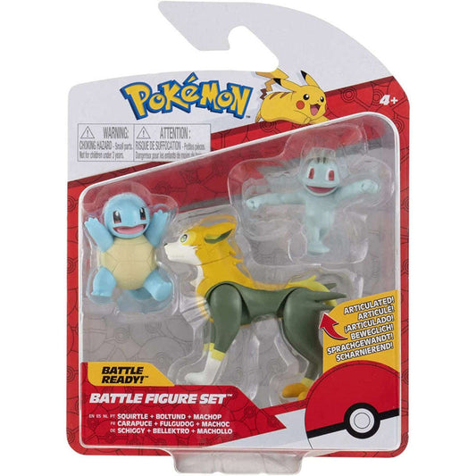 Toys N Tuck:Pokemon Battle Figure Set - Squirtle Boltund Machop,Pokemon