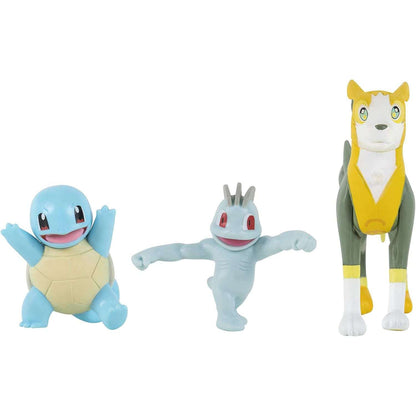 Toys N Tuck:Pokemon Battle Figure Set - Squirtle Boltund Machop,Pokemon