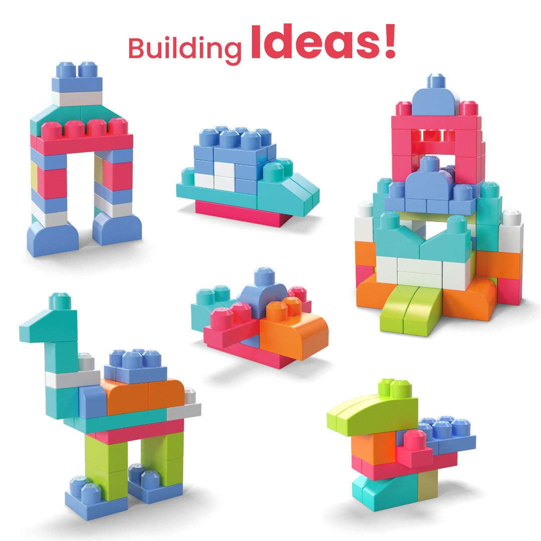 Toys N Tuck:Mega Bloks Big Pink Building Bag,Mega Bloks