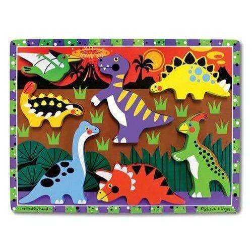 Toys N Tuck:Melissa & Doug Dinosaur Wooden Chunky Puzzle,Melissa & Doug