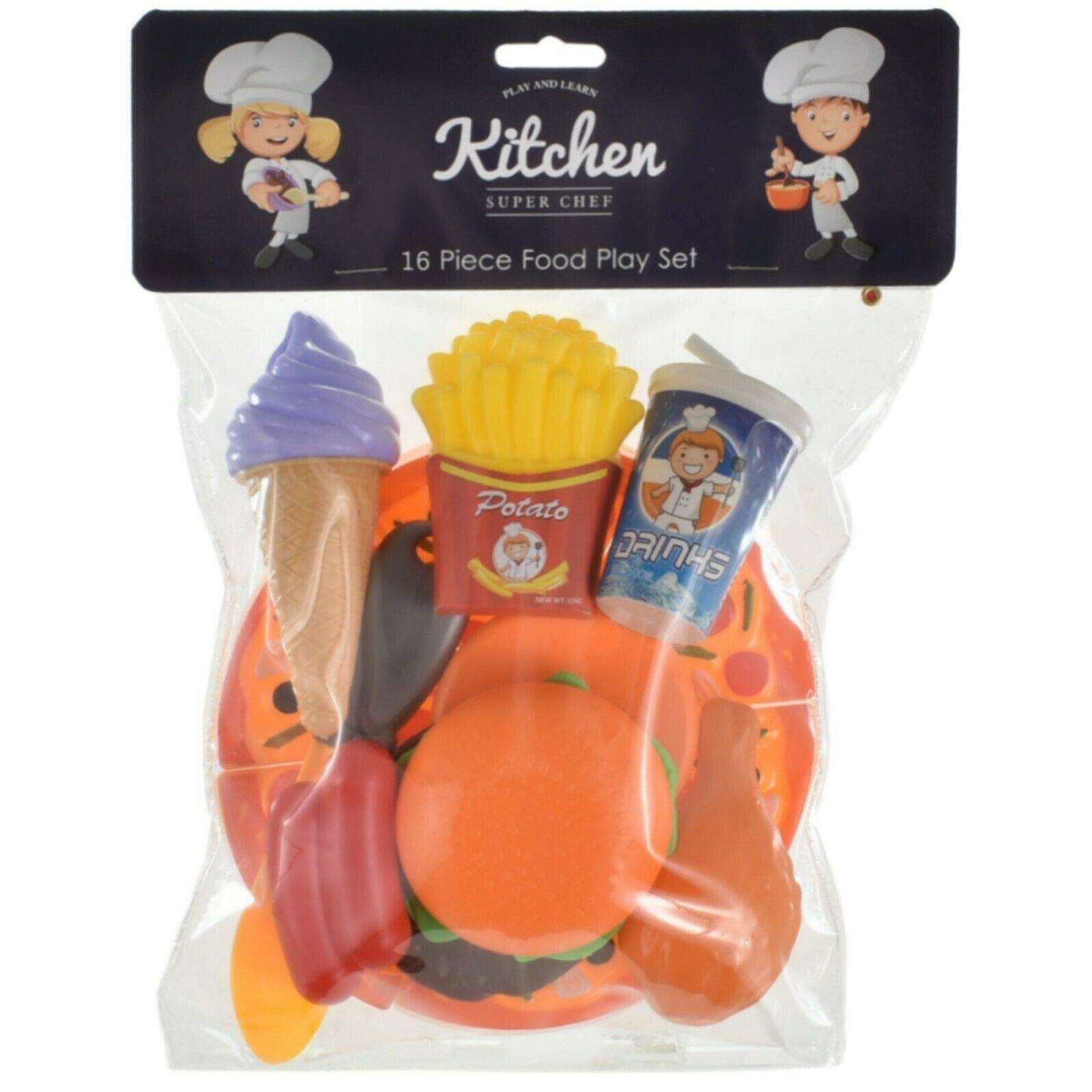 Toys N Tuck:Kitchen Super Chef - 16 Piece Food Play Set,Kitchen Super Chef